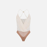 Body in georgette di viscosa BO01461E2 193 ELISABETTA FRANCHI Burro 