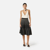 Body in georgette di viscosa BO01461E2 193 ELISABETTA FRANCHI Burro 