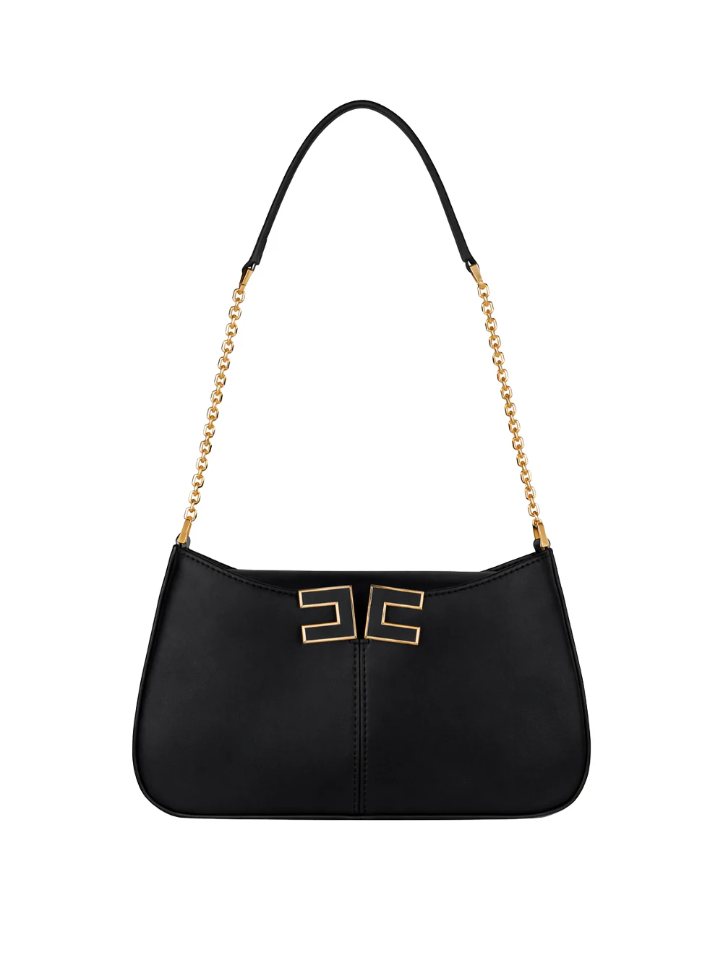 Borsa a spalla con dettaglio logo BS93A61E2 110 ELISABETTA FRANCHI Nero 