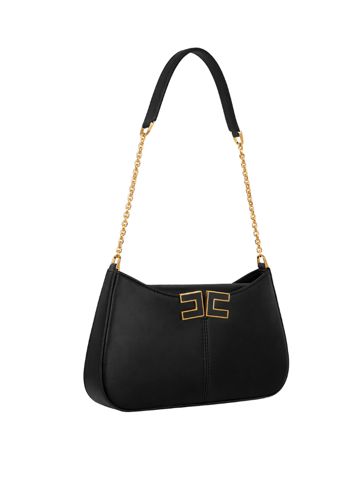 Borsa a spalla con dettaglio logo BS93A61E2 110 ELISABETTA FRANCHI Nero 