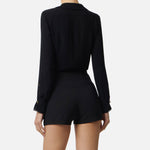 Body in georgette di viscosa CB00261E2 110 ELISABETTA FRANCHI Nero 