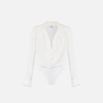 Body in georgette di viscosa CB00261E2 360 ELISABETTA FRANCHI Avorio 