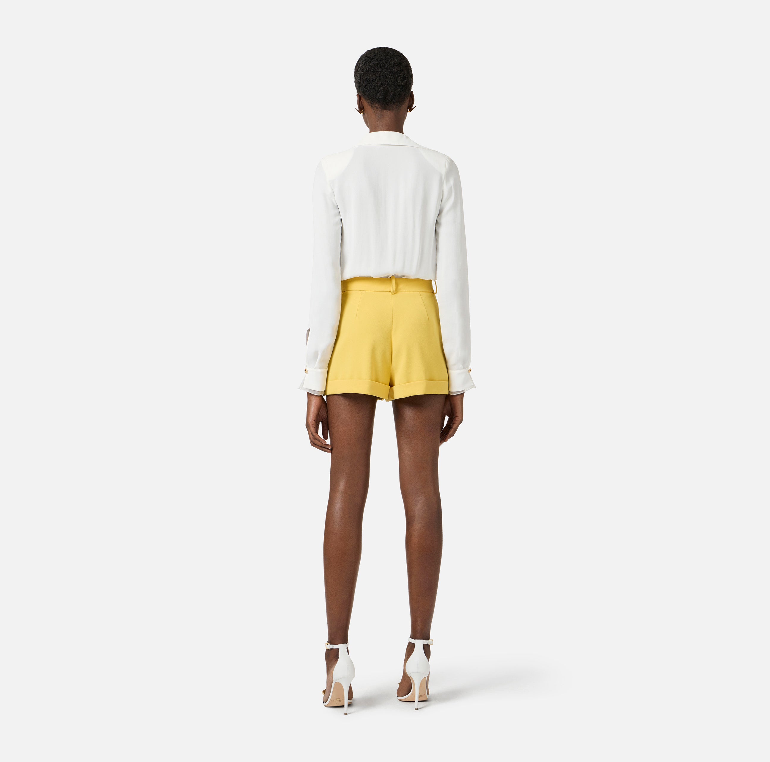 Body in georgette di viscosa CB00261E2 360 ELISABETTA FRANCHI Avorio 