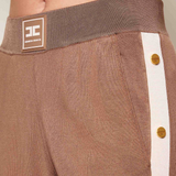 Pantalone con banda laterale logata KP74S61E2 727 ELISABETTA FRANCHI Argilla/burro 