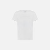 T-shirt in jersey con logo ricamato MA71G61E2 270 ELISABETTA FRANCHI Gesso 