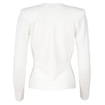 Top in maglia con bande a righe<BR/> MK78S61E2 AQ6 ELISABETTA FRANCHI Avorio/cuoio 