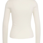 Cardigan in maglia a micro-trecce MK88B61E2 360 ELISABETTA FRANCHI Avorio 