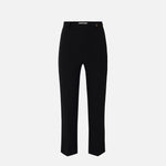 Pantaloni in doppio crêpe stretch con logo charm PA16861E2 110 ELISABETTA FRANCHI Nero 