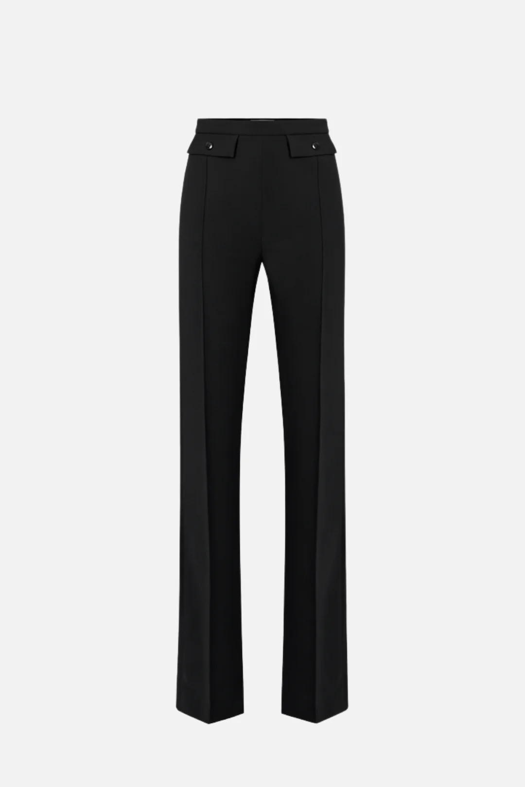 Pantaloni in crêpe leggero e raso PA18362E2 110 ELISABETTA FRANCHI Nero 