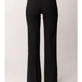 Pantaloni in crêpe leggero e raso PA18362E2 110 ELISABETTA FRANCHI Nero 