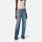 Jeans a palazzo con dettaglio logo PJ21I61E2 192 ELISABETTA FRANCHI Light blue 