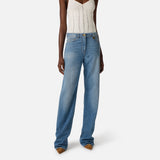 Jeans a palazzo con dettaglio logo PJ21I61E2 192 ELISABETTA FRANCHI Light blue 