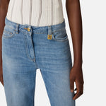Jeans a palazzo con dettaglio logo PJ21I61E2 192 ELISABETTA FRANCHI Light blue 