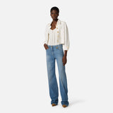 Jeans a palazzo con dettaglio logo PJ21I61E2 192 ELISABETTA FRANCHI Light blue 
