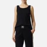 Top in maglia con bande in viscosa lucida TK72S61E2 685 ELISABETTA FRANCHI Nero/burro 