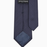 Cravatta in pura seta monogram jacquard 340075 CC113 00036 EMPORIO ARMANI Blu notte 