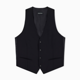 Gilet monopetto in tela di fresco lanal stretch EM000489 TE19183 UB109 EMPORIO ARMANI Dark navy 