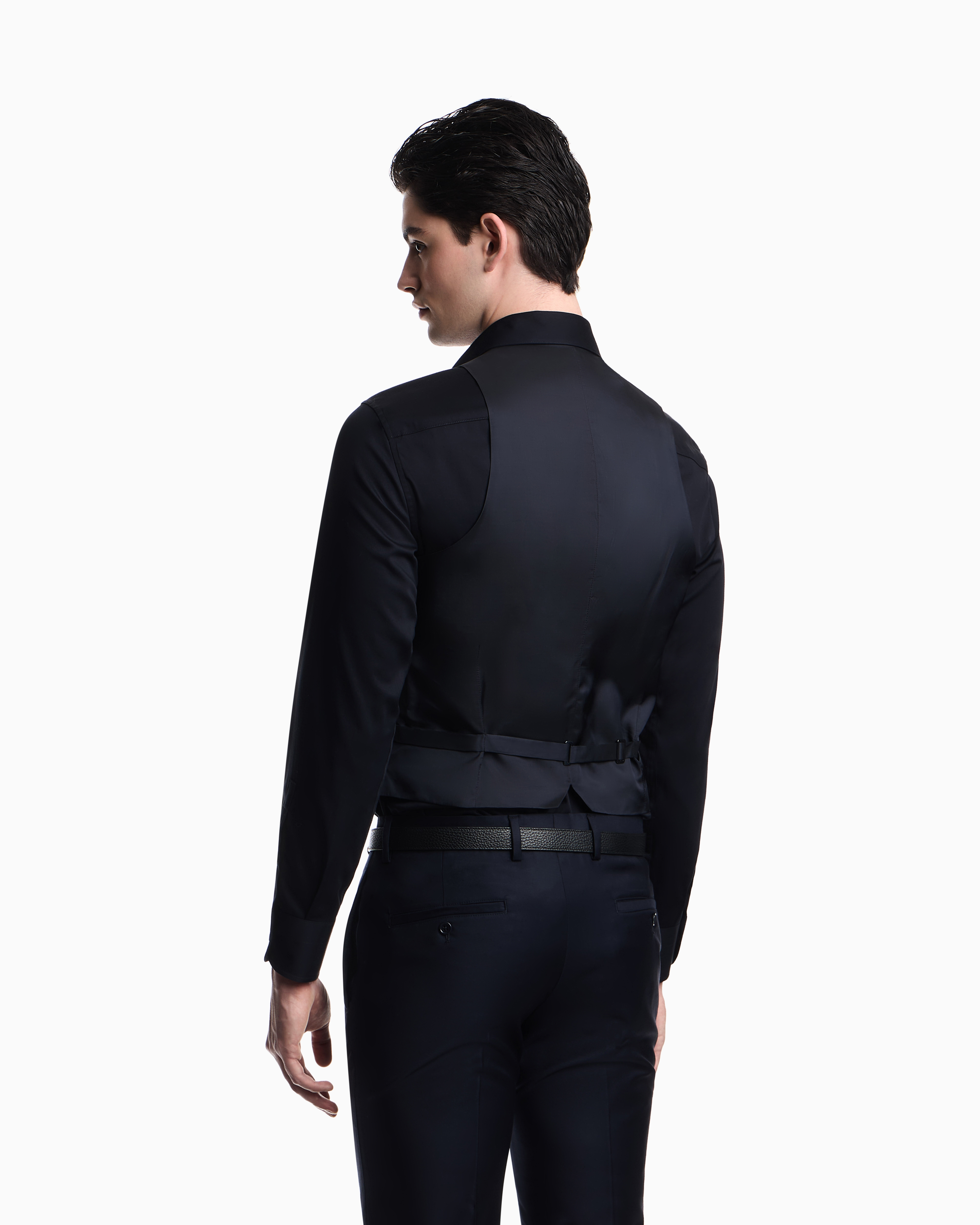 Gilet monopetto in tela di fresco lanal stretch EM000489 TE19183 UB109 EMPORIO ARMANI Dark navy 