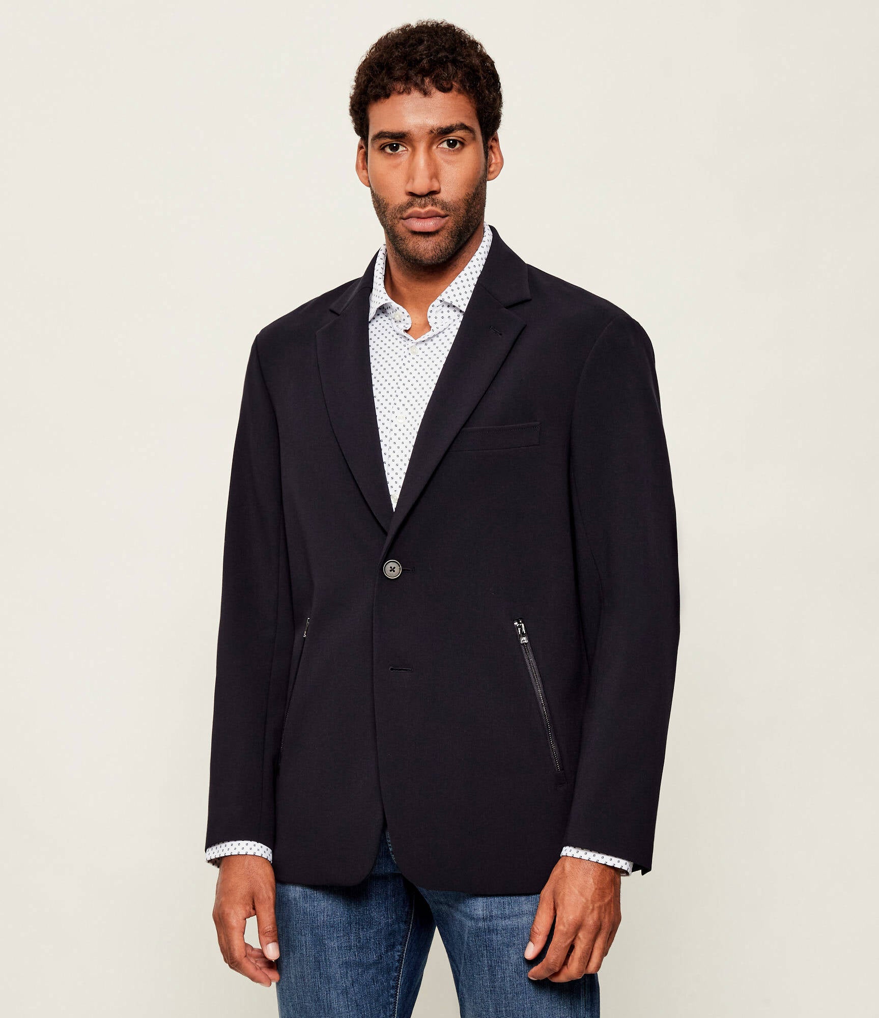 Giacca in tessuto tecnico EM001158 AF18079 UB118 EMPORIO ARMANI Blue navy 