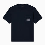T-shirt in jersey con patch logo in pelle ASV EM002722 AF13715 UB118 EMPORIO ARMANI Blue navy 
