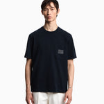 T-shirt in jersey con patch logo in pelle ASV EM002722 AF13715 UB118 EMPORIO ARMANI Blue navy 