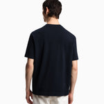 T-shirt in jersey con patch logo in pelle ASV EM002722 AF13715 UB118 EMPORIO ARMANI Blue navy 