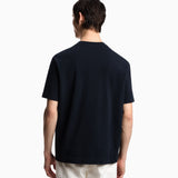 T-shirt in jersey con patch logo in pelle ASV EM002722 AF13715 UB118 EMPORIO ARMANI Blue navy 