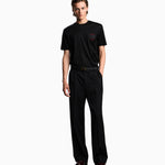 T-shirt in jersey misto lyocell con ricamo Capsule San Valentino EM002821 AF10761 UC001 EMPORIO ARMANI Black beauty 