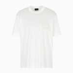 T-shirt in lyocell con logo aquile bombate a rilievo ASV EM002938 AF18312 U0003 EMPORIO ARMANI Snow white 