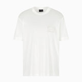 T-shirt in lyocell con logo aquile bombate a rilievo ASV EM002938 AF18312 U0003 EMPORIO ARMANI Snow white 