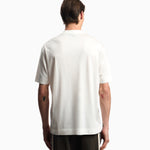 T-shirt in lyocell con logo aquile bombate a rilievo ASV EM002938 AF18312 U0003 EMPORIO ARMANI Snow white 