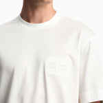T-shirt in lyocell con logo aquile bombate a rilievo ASV EM002938 AF18312 U0003 EMPORIO ARMANI Snow white 