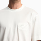 T-shirt in lyocell con logo aquile bombate a rilievo ASV EM002938 AF18312 U0003 EMPORIO ARMANI Snow white 