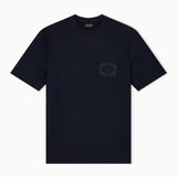 T-shirt in lyocell con logo aquile bombate a rilievo ASV EM002938 AF18312 UB118 EMPORIO ARMANI Blue navy 