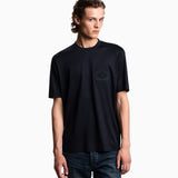 T-shirt in lyocell con logo aquile bombate a rilievo ASV EM002938 AF18312 UB118 EMPORIO ARMANI Blue navy 