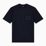 T-shirt in lyocell con logo aquile bombate a rilievo ASV EM002938 AF18312 UC001 EMPORIO ARMANI Black beauty 
