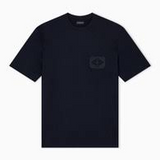 T-shirt in lyocell con logo aquile bombate a rilievo ASV EM002938 AF18312 UC001 EMPORIO ARMANI Black beauty 