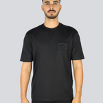 T-shirt in lyocell con logo aquile bombate a rilievo ASV EM002938 AF18312 UC001 EMPORIO ARMANI Black beauty 