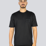 T-shirt in lyocell con logo aquile bombate a rilievo ASV EM002938 AF18312 UC001 EMPORIO ARMANI Black beauty 