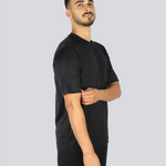 T-shirt in lyocell con logo aquile bombate a rilievo ASV EM002938 AF18312 UC001 EMPORIO ARMANI Black beauty 