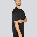 T-shirt in lyocell con logo aquile bombate a rilievo ASV EM002938 AF18312 UC001 EMPORIO ARMANI Black beauty 
