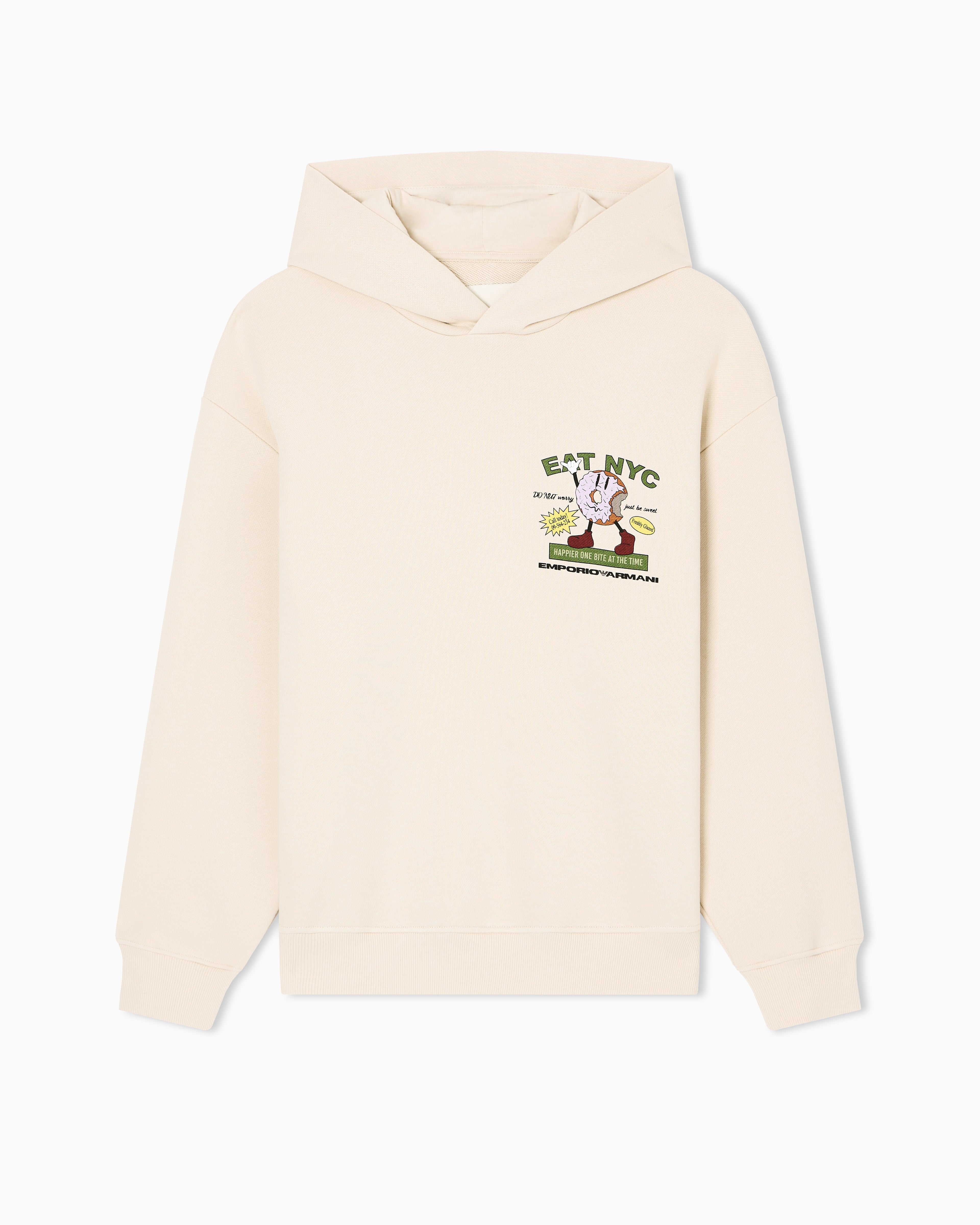 Felpa con cappuccio EM003621 AF12896 M1183 EMPORIO ARMANI Donut beige 