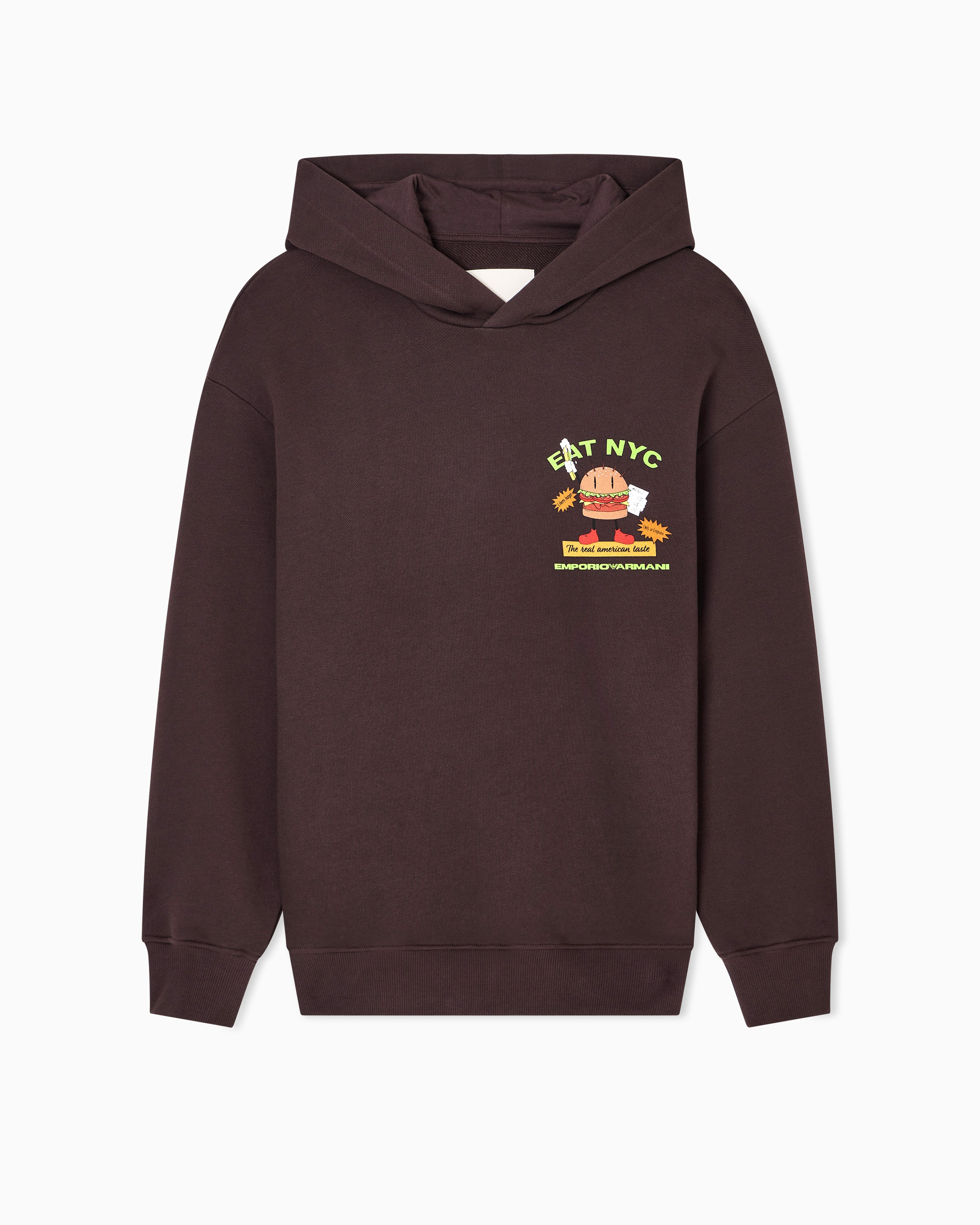 Felpa con cappuccio EM003621 AF12896 M6185 EMPORIO ARMANI Hamb marrone 