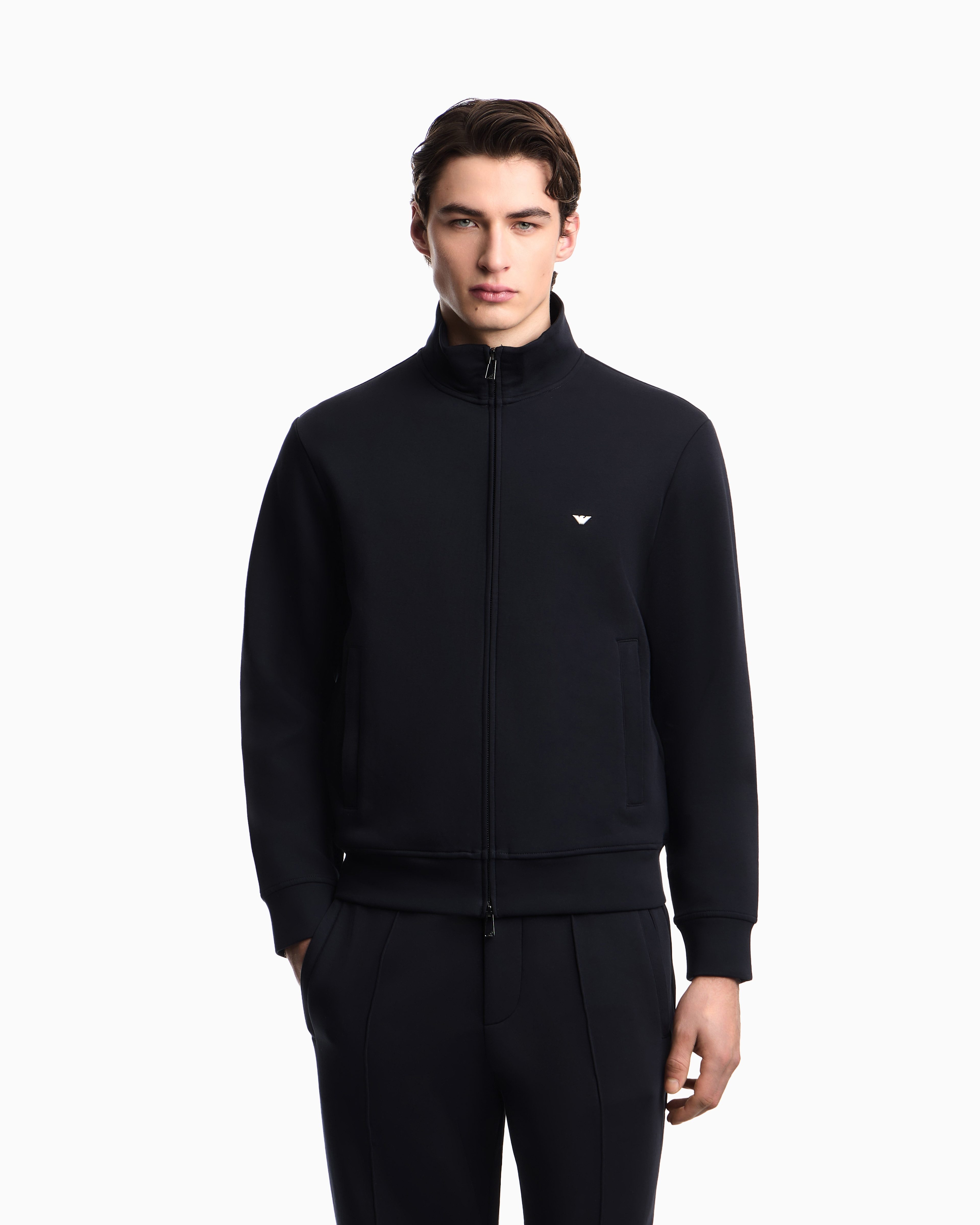 Felpa con zip EM004536 AF10013 UB118 EMPORIO ARMANI Blu navy 