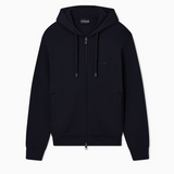 Felpa cappuccio e zip in double jersey EM004538 AF10013 UB118 EMPORIO ARMANI Blu navy 