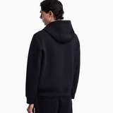 Felpa cappuccio e zip in double jersey EM004538 AF10013 UB118 EMPORIO ARMANI Blu navy 