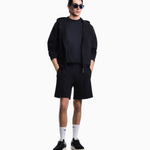 Felpa cappuccio e zip in double jersey EM004538 AF10013 UB118 EMPORIO ARMANI Blu navy 
