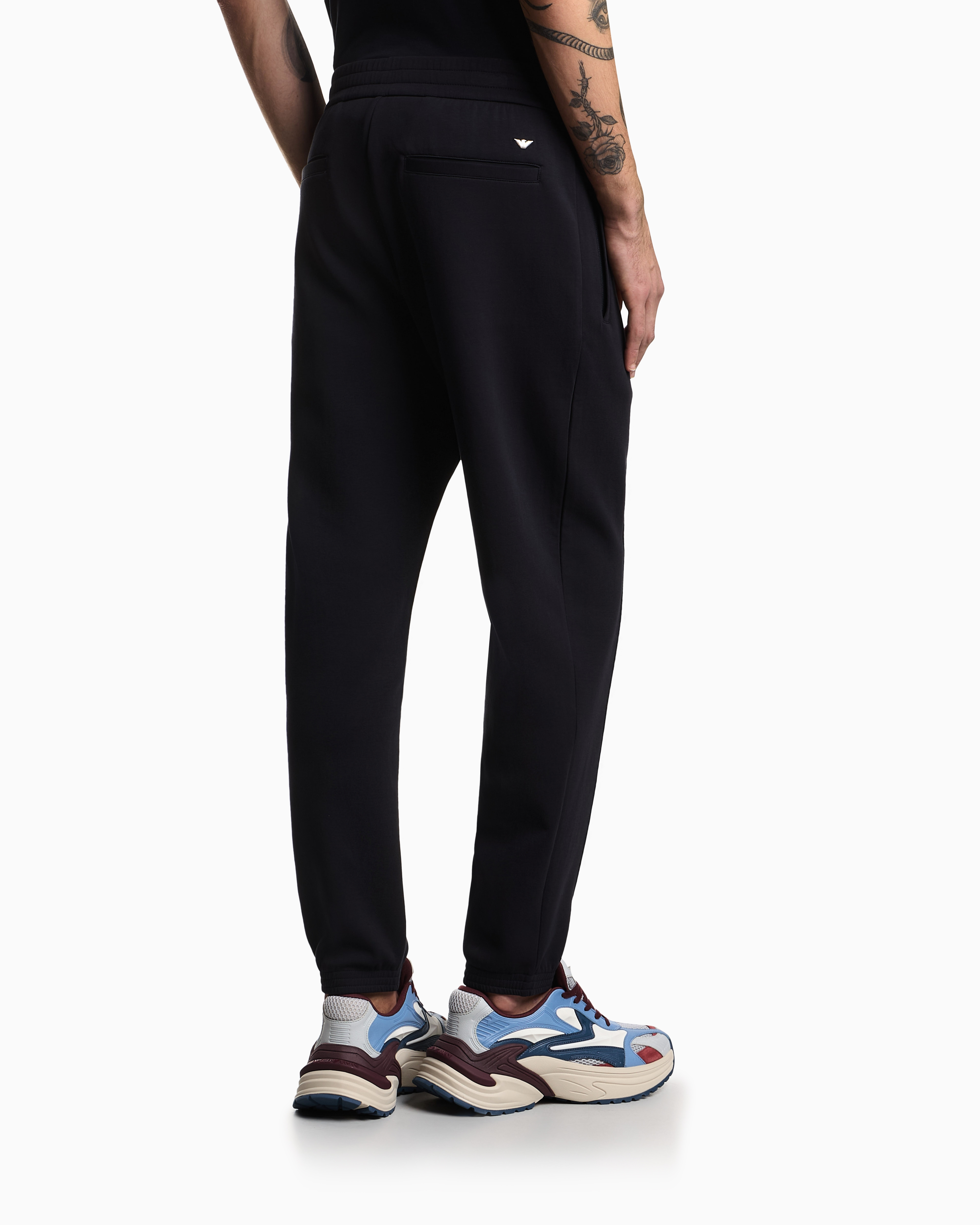Jogger in felpa di cotone EM004542 AF10013 UB118 EMPORIO ARMANI Blu navy 