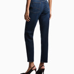 Jeans vita media e gamba dritta in denim used look EW001499 AF17030 MB001 EMPORIO ARMANI Blue denim 