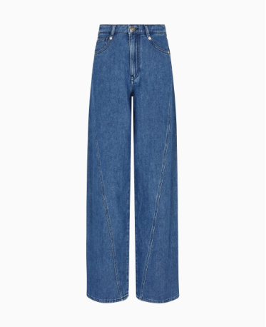 Jeans flare lavaggio stone washed EW002194 AF17261 MB001 EMPORIO ARMANI Blue denim 